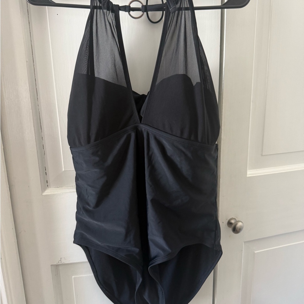 Aqua Couture Elegant Black One-Piece Swimsuit View 2